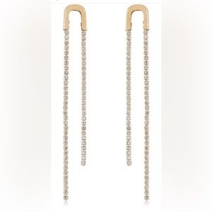Ettika Crystal Chain Drop Earrings, $60